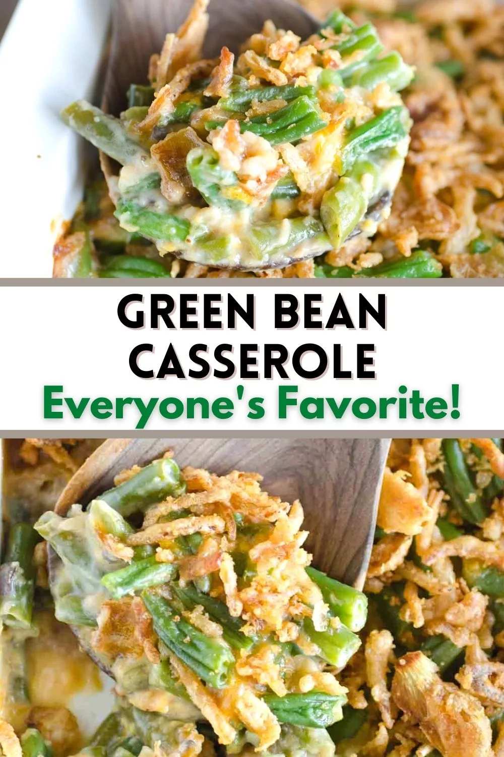 This easy green bean casserole is a classic side dish for Thanksgiving. Tender green beans cooked in a creamy sauce with a delicious crispy onion topping! Simple Green Bean Casserole Recipe, Green Bean Casserole Ingredients, Veggie Casserole, Greenbean Casserole Recipe, Casserole Dishes, Casserole Recipes, Thanksgiving Servings, Thanksgiving Side Dishes, Thanksgiving Dinner