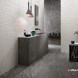White-paste 3D Wall Cladding 3D WALL DESIGN FLOWS By Atlas Concorde