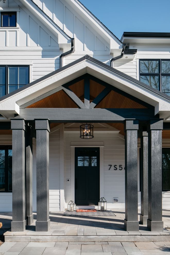 Modern farmhouse with wrap-around porch