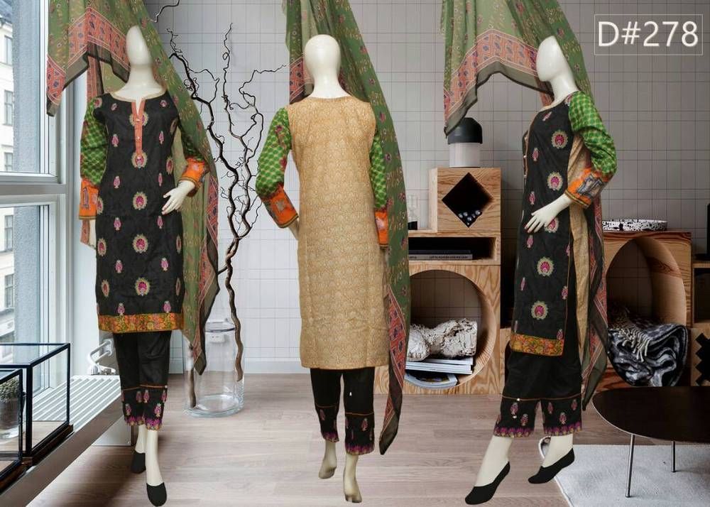 Salwar & Dupata Indian/Pakistani Embroidered 3PC Lawn/Cotton Kurti/Kurta Salwar & Dupata Indian/Pakistani Embroidered 3PC Lawn/Cotton Kurti/Kurta