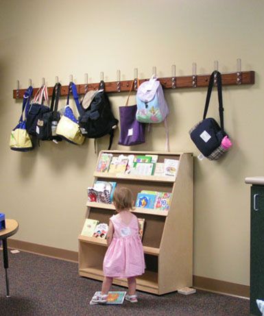 Hangsafe Rack In Church Nursery With Names Of Regular Kids So That Hangsafe Rack In Church Nursery With Names Of Regular Kids So That Each Worker Knows Where Child S Bag Bottle Diapers Are
