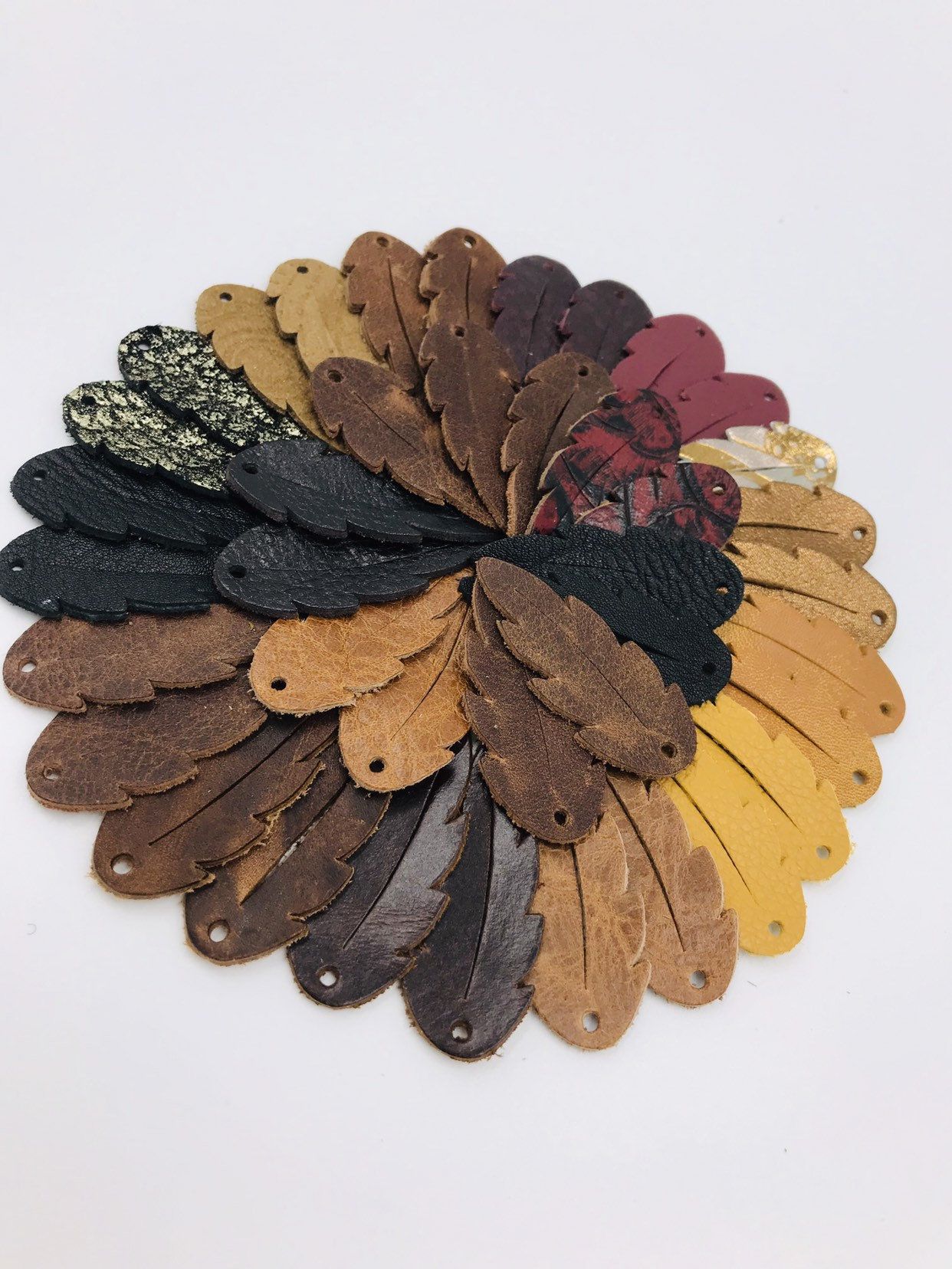 Leather Earrings-Leather Teardrop Earrings-Joanna Gaines Inspired-Pre-Cut Earrings-Diy Craft Supplies