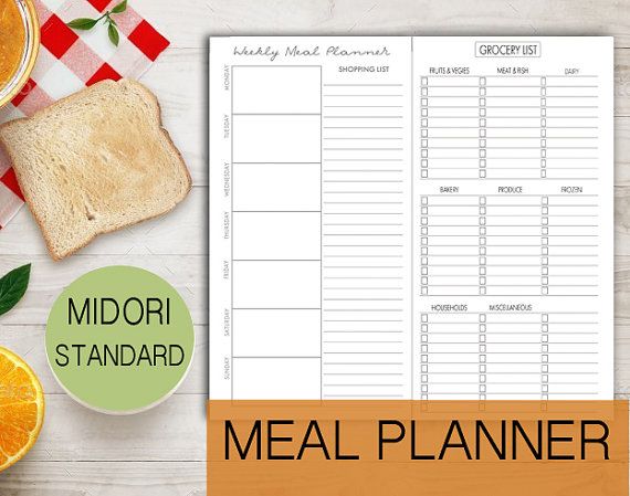 meal planner menu insert menu weekly meal insert menu standard grocery