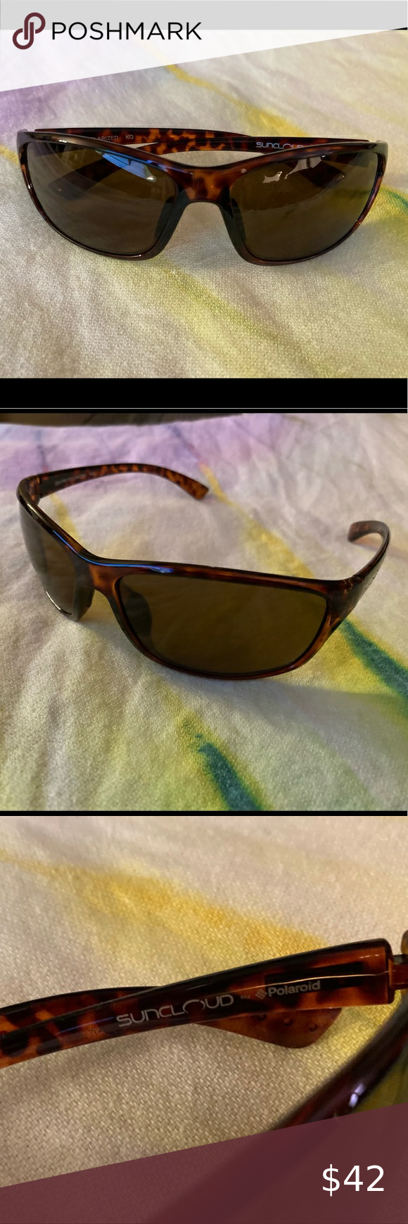 Suncloud Polarized Sentry Sunglasses Brown Polarized Polycarbonate Lens Tortoise Frame
