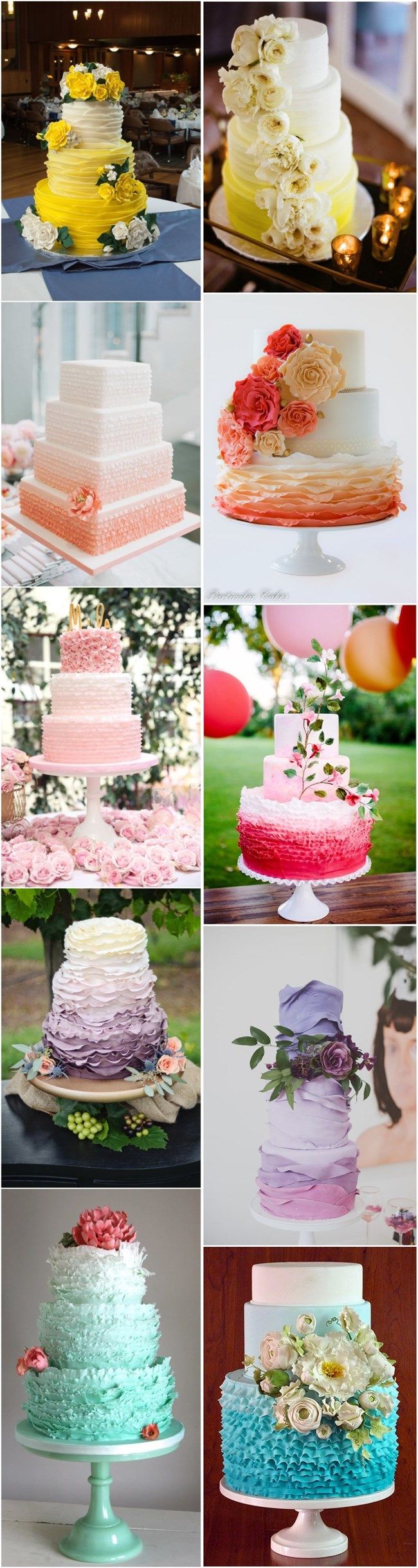 34 delicate ombre wedding