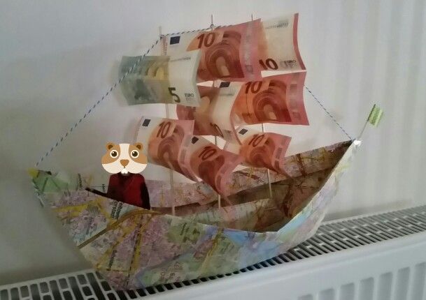 Ahoi!! Geldgeschenk Segelschiff - Hochzeitsgeschenk ideen