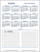 fiscal year calendar template