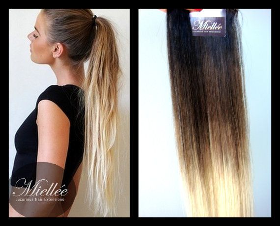 High Contrast Neutral Ombre Tape In Hair Extensions | Silky ...