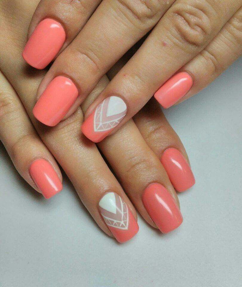 Rosa Corallo Pastello Pesca French Nail Art Belleza