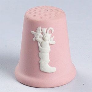 VINTAGE WEDGWOOD PINK JASPER THIMBLE DANCING HOURS