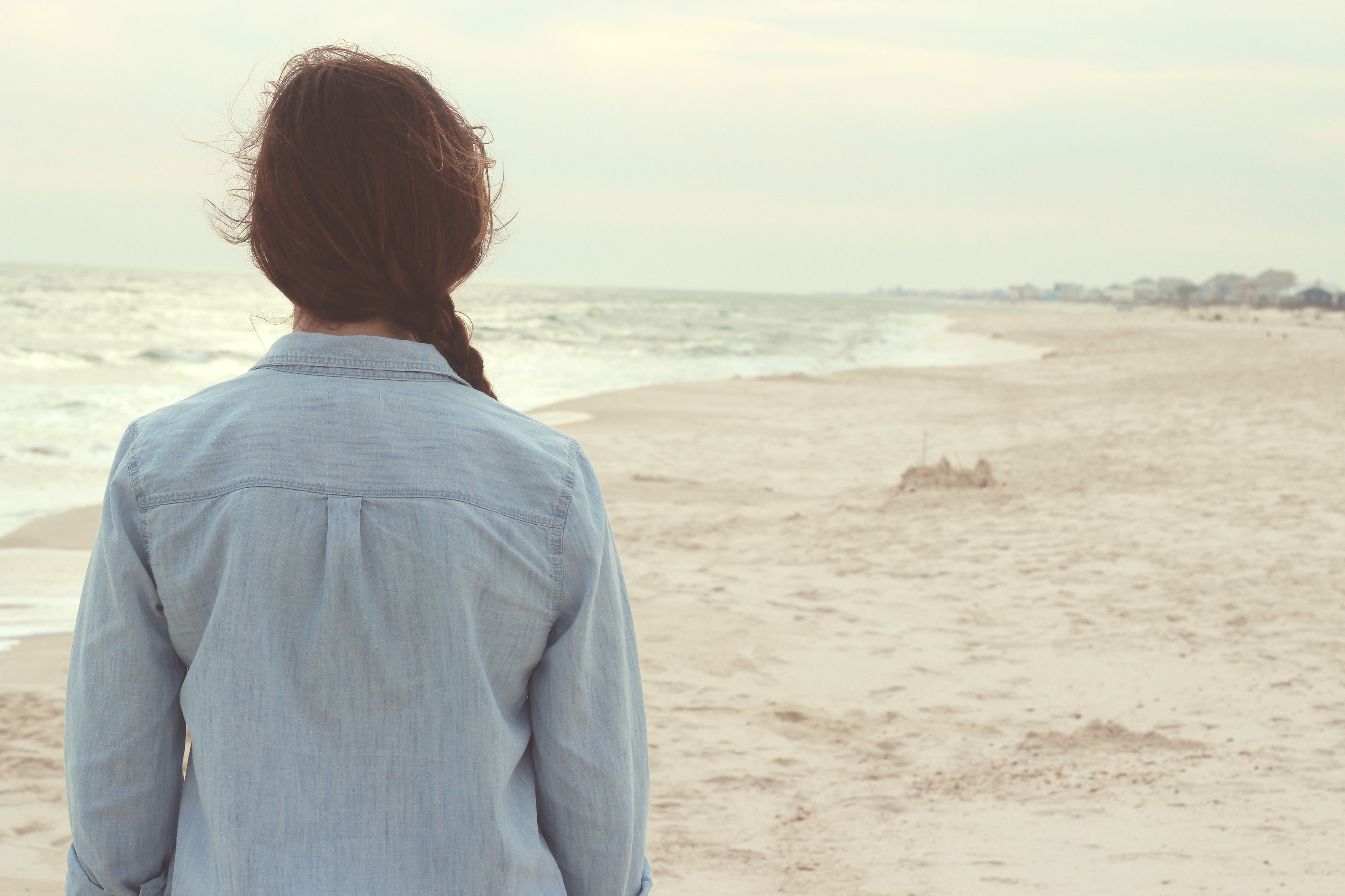 Beach Ocean Sand Alone Walking Back Photography Free Beach Ocean Sand Alone Walking Back Photography