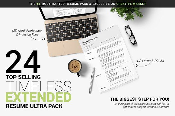 resume templates design timeless resume ultra extended pack extended resume template