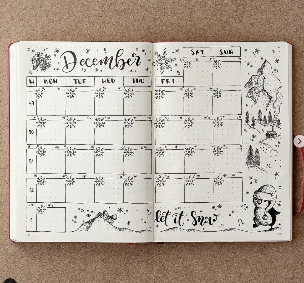 16 dezember bullet journal monatlich verbreiten ideen Sie sind an der richtigen...