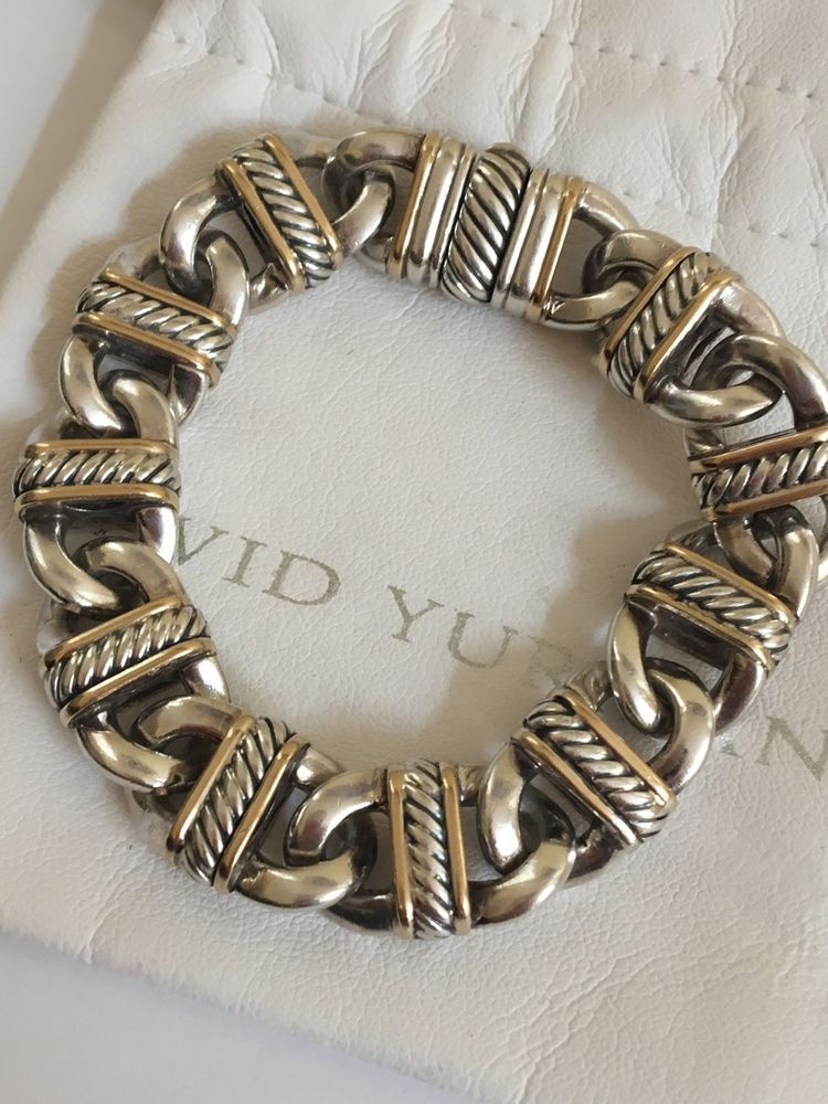 David Yurman 7 1 2 Clic Sterling Silver 18k Gold Madison Link David Yurman 7 1 2 Clic Sterling Silver 18k Gold Madison Link
