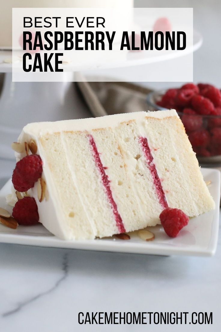 Raspberry Almond Cake - Cake Me Home Tonight | Recipe | Almond cake recipe, Raspberry and almond cake, Almond cakes Decadent Desserts, Just Desserts, Cake Desserts, Delicious Desserts, Cupcake Cakes, Dessert Recipes, Yummy Food, Wedding Cake Filling Recipes, Wedding Cake Cupcakes