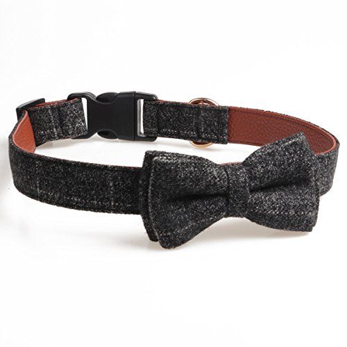 Chede Soft Comfy Bowtie Dog Collar Detachable Adjustable Bow