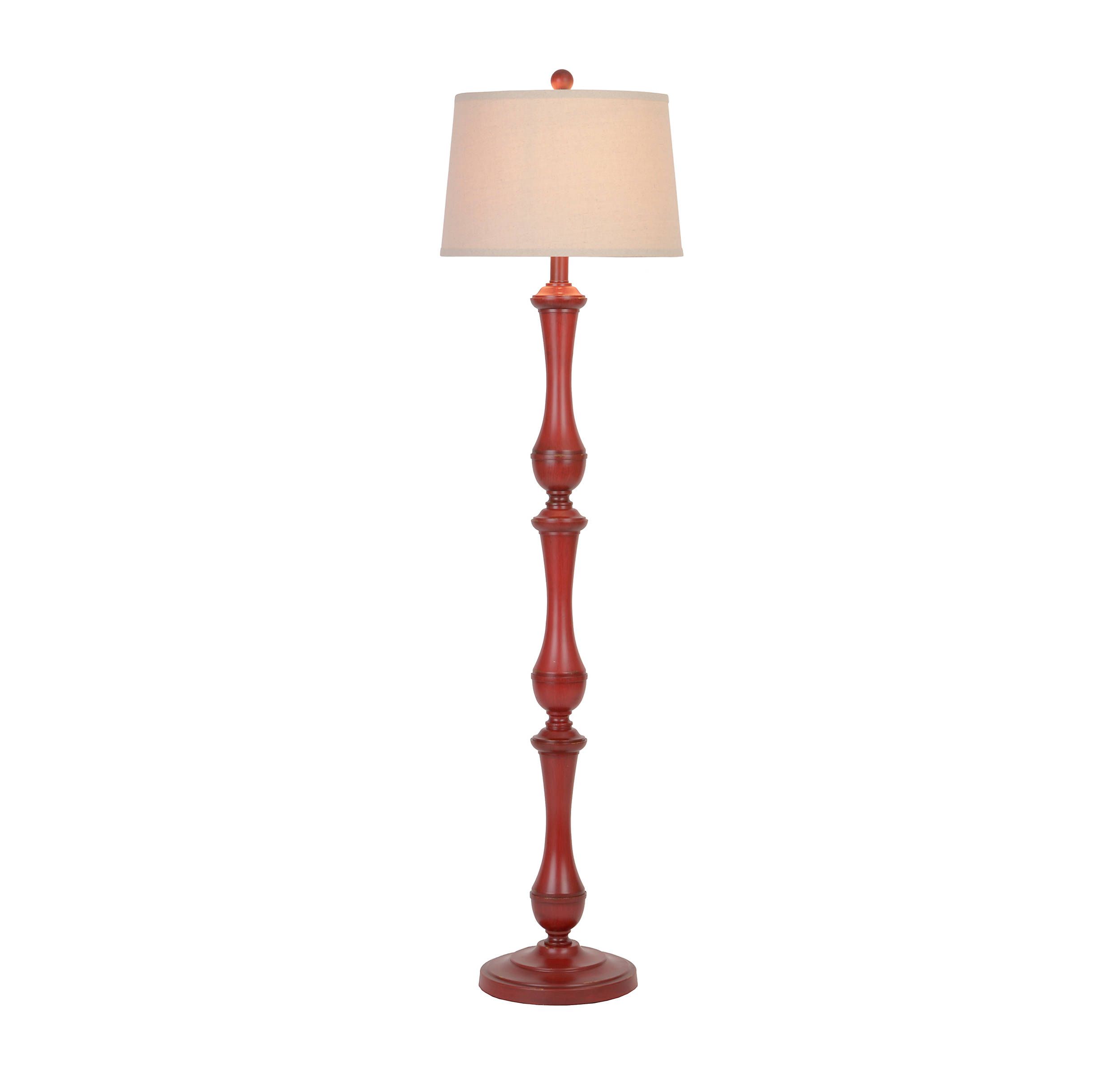 Hadley Red Spindle Floor Lamp Kirklands Linen Shades Hadley Red Spindle Floor Lamp