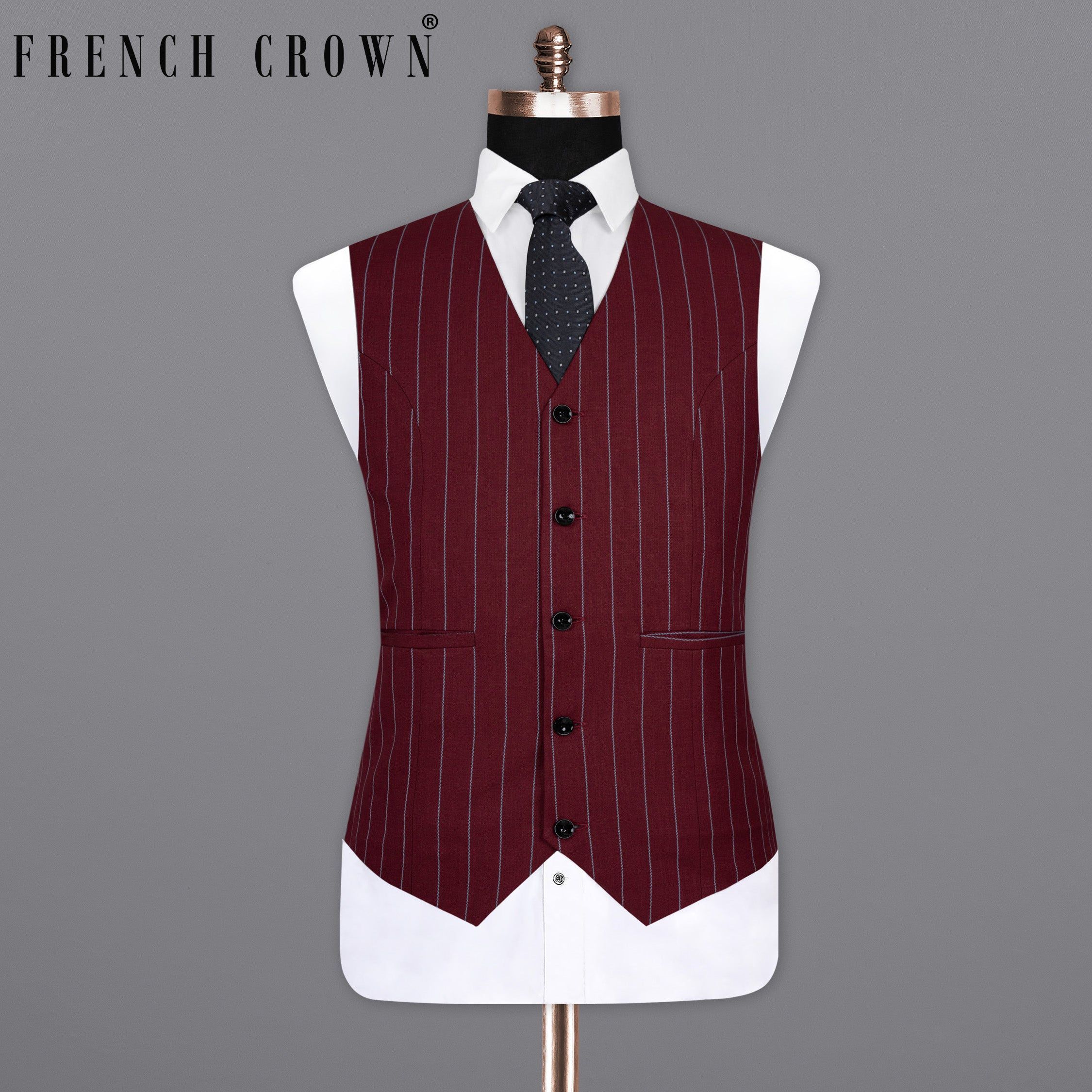 Make a statement as you flaunt this buccaneer striped Waistcoat from French Crown. It will make a great choice for any formal events or high-class get-togethers. Team it with a black shirt and derbies to look effortlessly dapper. In addition to being constructed from Imported Superior Fabrics, French crown Waistcoats are built with top quality components and thoughtful construction. Wool Blend: 70% wool and 30% terylene. These Waistcoats are a great all-around choice. They are breathable, soft, Atlanta Shopping, Bahama Blue, Rich Fabric, Flame Resistant, High Quality Wool, High Class, Formal Event, Waistcoat, Vest Dress