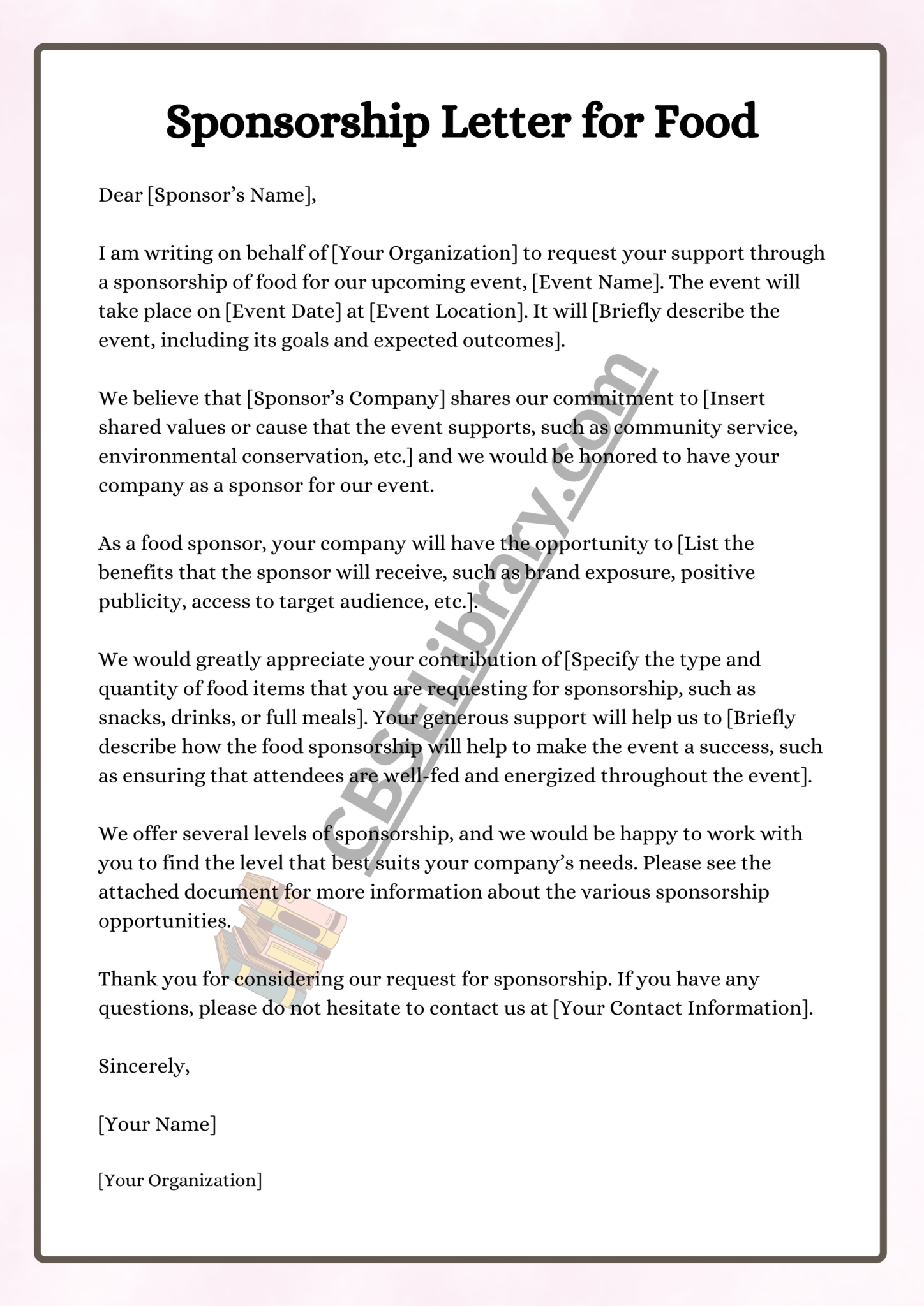 Sponsorship Letter