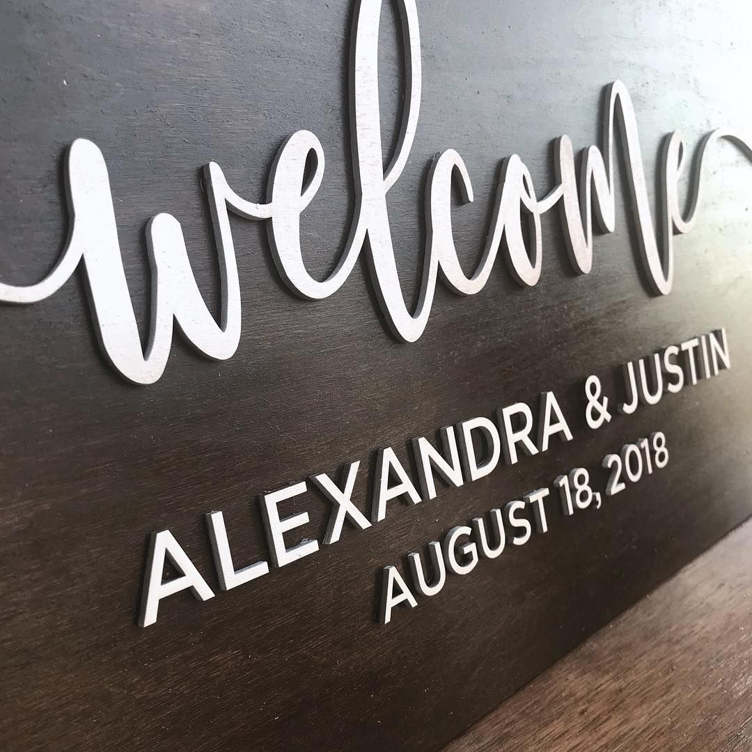 Close up on a sign we just finished for our friend @aliprost and Justin for their wedding just around the corner 💕👰🏻🤵🏻 • • • 12”x24”… Letterpress Invitations, Invitation Envelopes, Invitation Wording, Diy Invitations, Invitation Design, Modern Wedding Inspiration, Wedding Modern, Rustic Wedding, Wedding Inspo