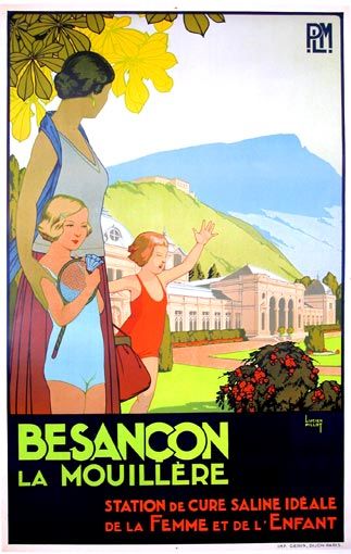 Besançon Affiche chemin de fer PLM