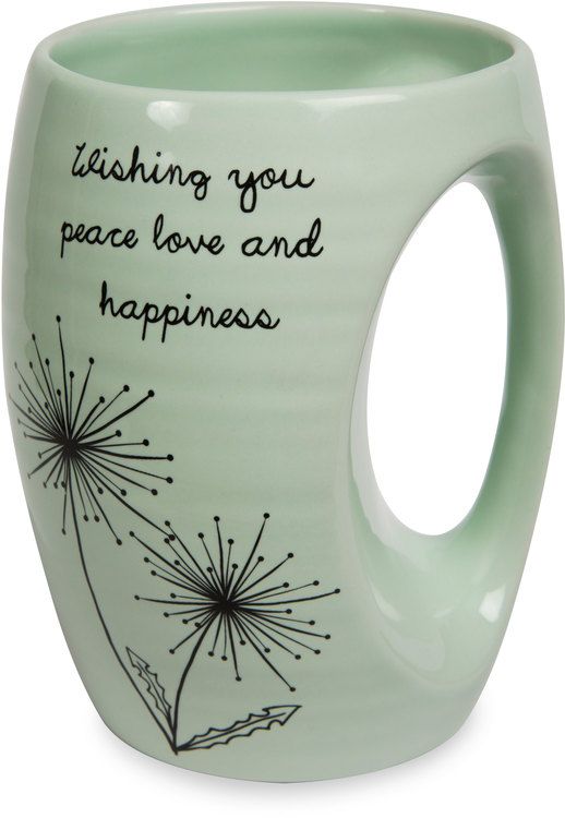 Wishing You Peace Love And Happiness Green Hand Warmer Coffee