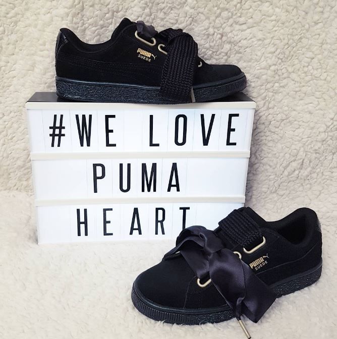 puma suede heart grise daim