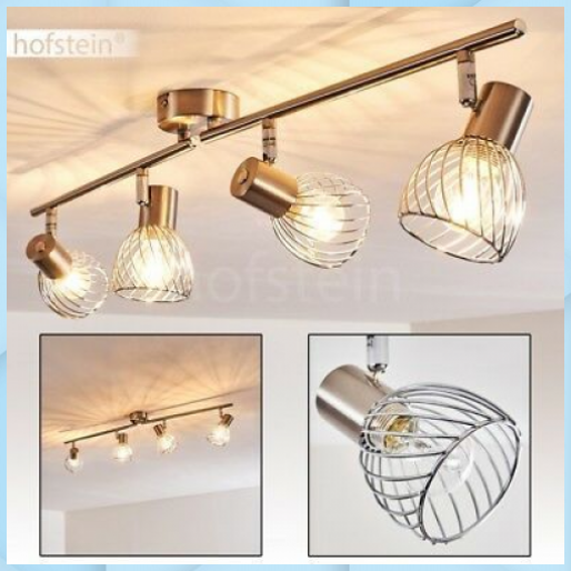 Design Decken Lampe Schlaf Zimmer ALU Lampe Beleuchtung silber Spot verstellbar