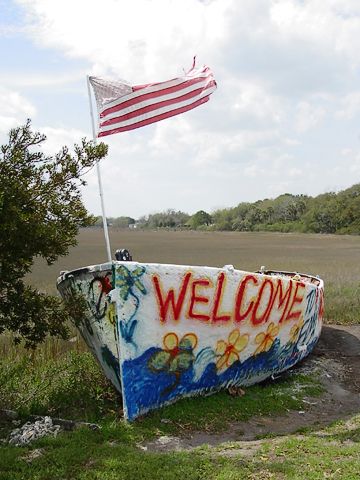 This Boat Was Displaced By Hurricanehugo Has Been Painted Just This Boat Was Displaced By Hurricanehugo Has Been Painted Just About Every Other Day On Folly Beach In South Carolina