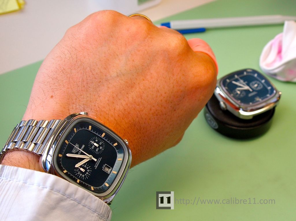 Tag Heuer Watchmaker Wearing My Vintage Silverstone While He A Tour Of The Tag Heuer Factory And Head Office In La Chaux Des Fonds Switzerland Including Cortech Where Calibre 1887 Is Made
