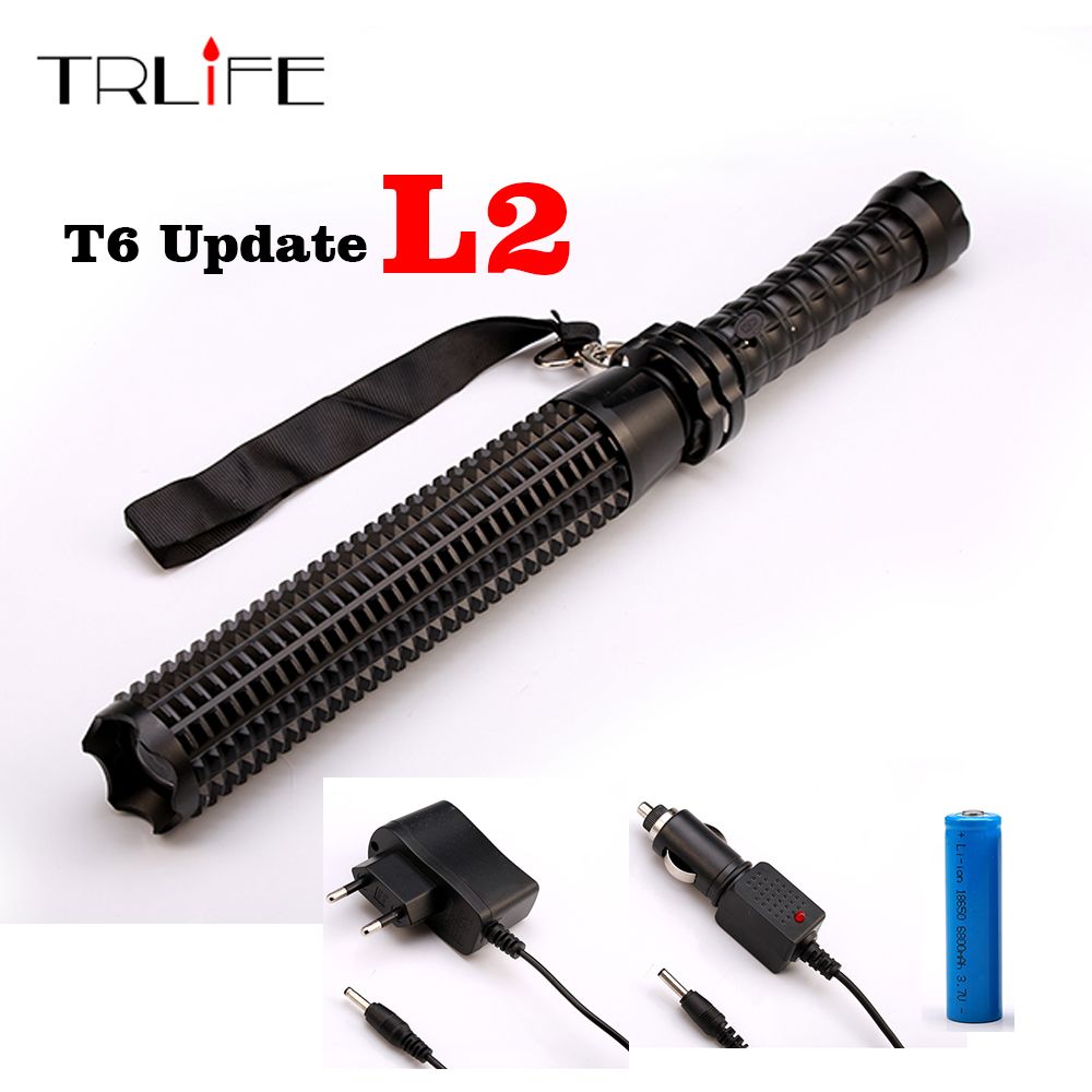 Lanterna Powerful Telescoping LED Cree XML t6 Flashlight Tactical Torch Baton