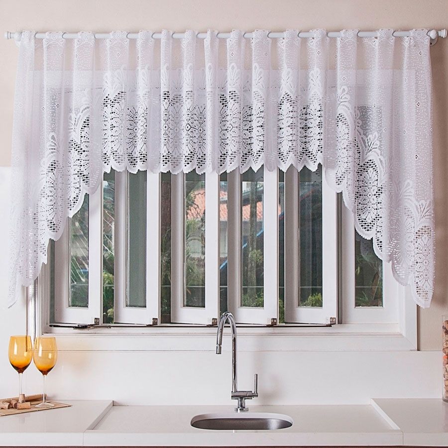 Cortina De Renda Para Cozinha Modelo Cascata Desenho Arab Cortina De Renda Para Cozinha Modelo Cascata Desenho Arab