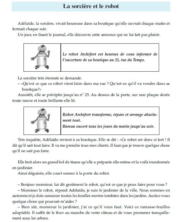 Conte : “La sorcière et le robot”(5ème année