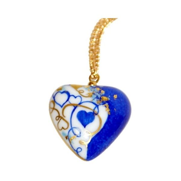 Collier Coeur porcelaine Eternité de l'Atelier Laure SÉLIGNAC Paris