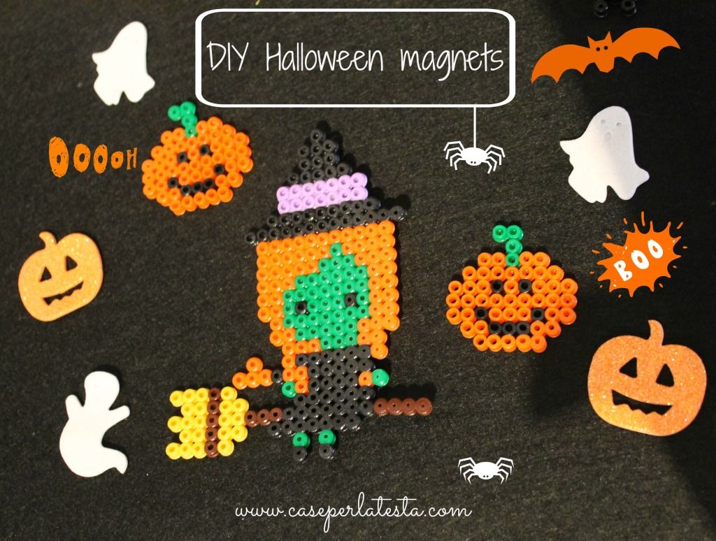 Diy Magnetini Per Halloween Diy Halloween Magnets Caseperlatesta Fai Da Te Per Halloween Creazioni Di Halloween Perline