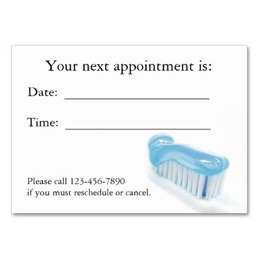 dental appointment card business card template dental business dental appointment card
