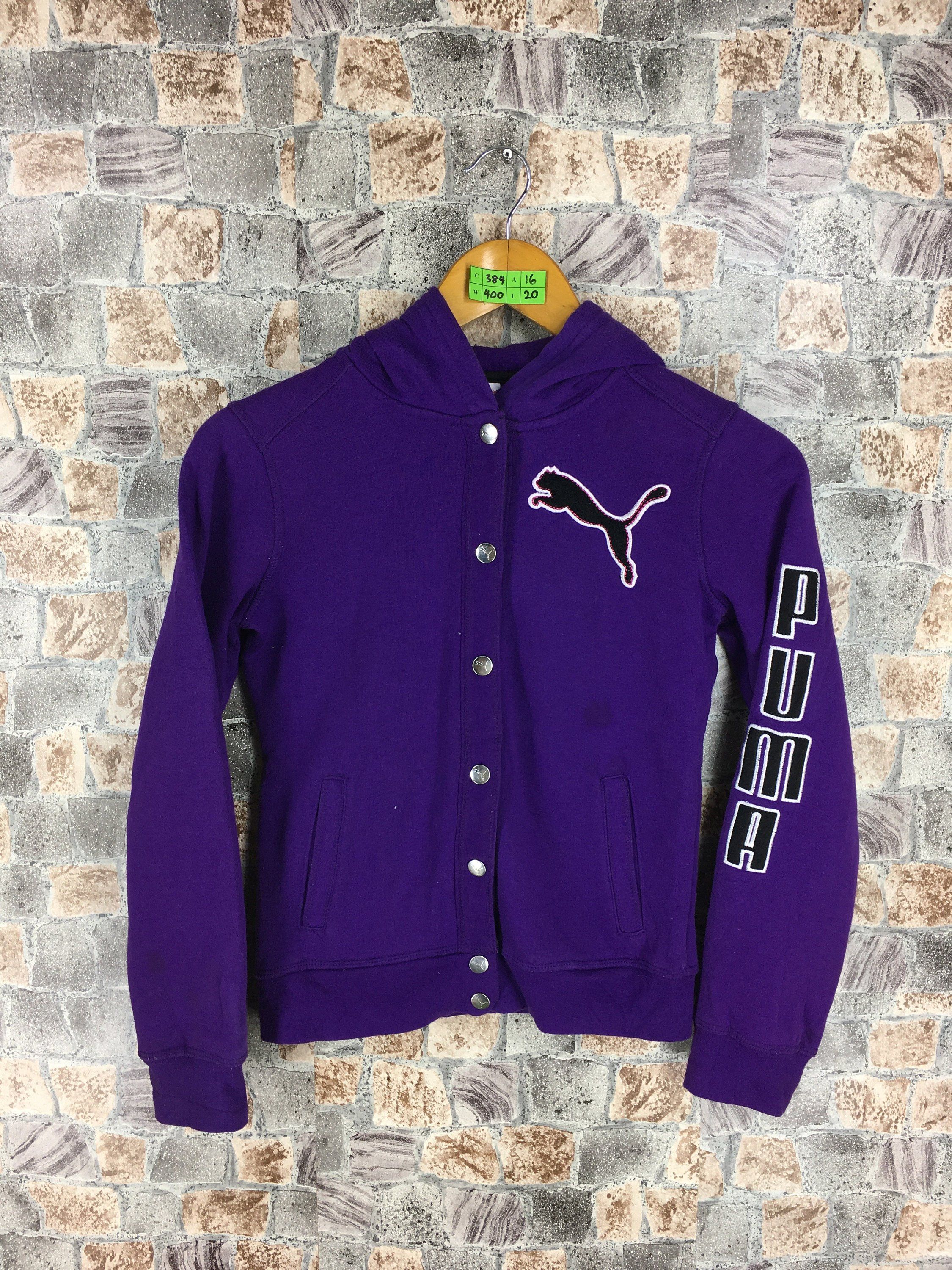 Vintage PUMA Raglan Button Sweater Girl Small Puma Sport Big Vintage PUMA Raglan Button Sweater Girl Small Puma Sport Big