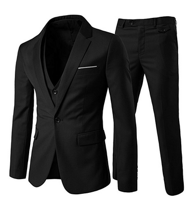 Allthemen Herren 3-Teilig Slim Fit Anzug Zwei Kn/öpfe Business Sakko