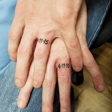Getting Your Wedding Date Tattooed As Your Wedding Ring Is A Neat