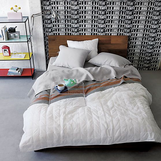 Dondra Bed White Linen Bedding Grey Upholstered Tray Dondra Bed White Linen Bedding Grey, Dondra Bed King