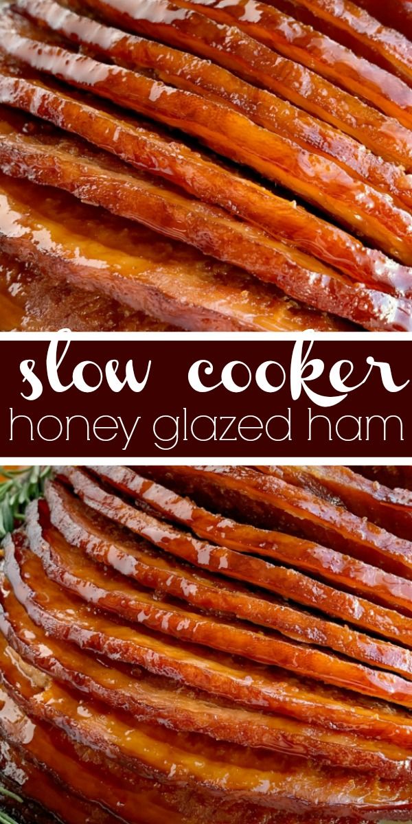 Slow Cooker Honey Glazed Ham #crockpotrecipes