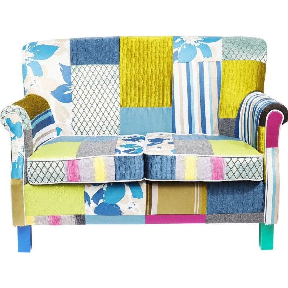 Canape 3 Places Patchwork Multicolore Avec Images Canape