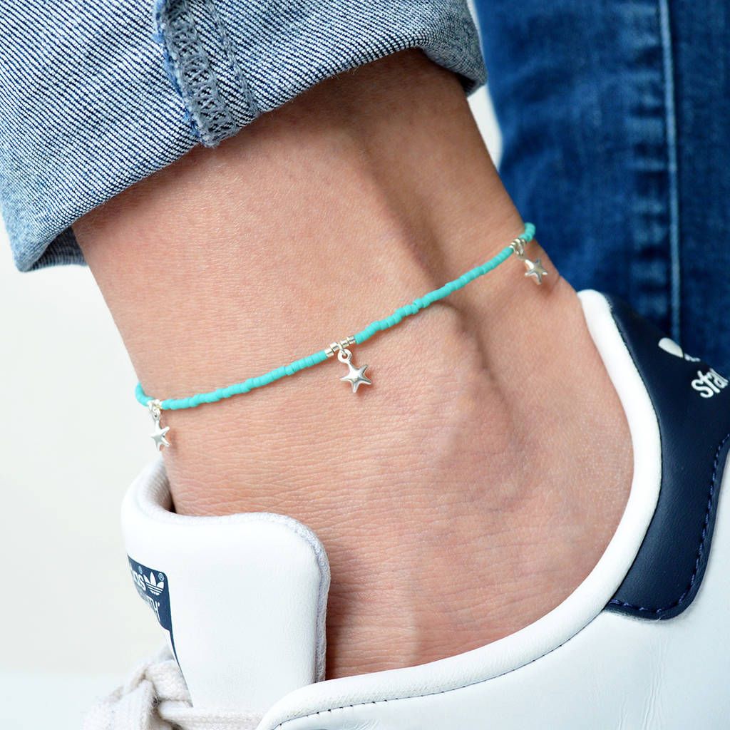 Beaded Star Anklet