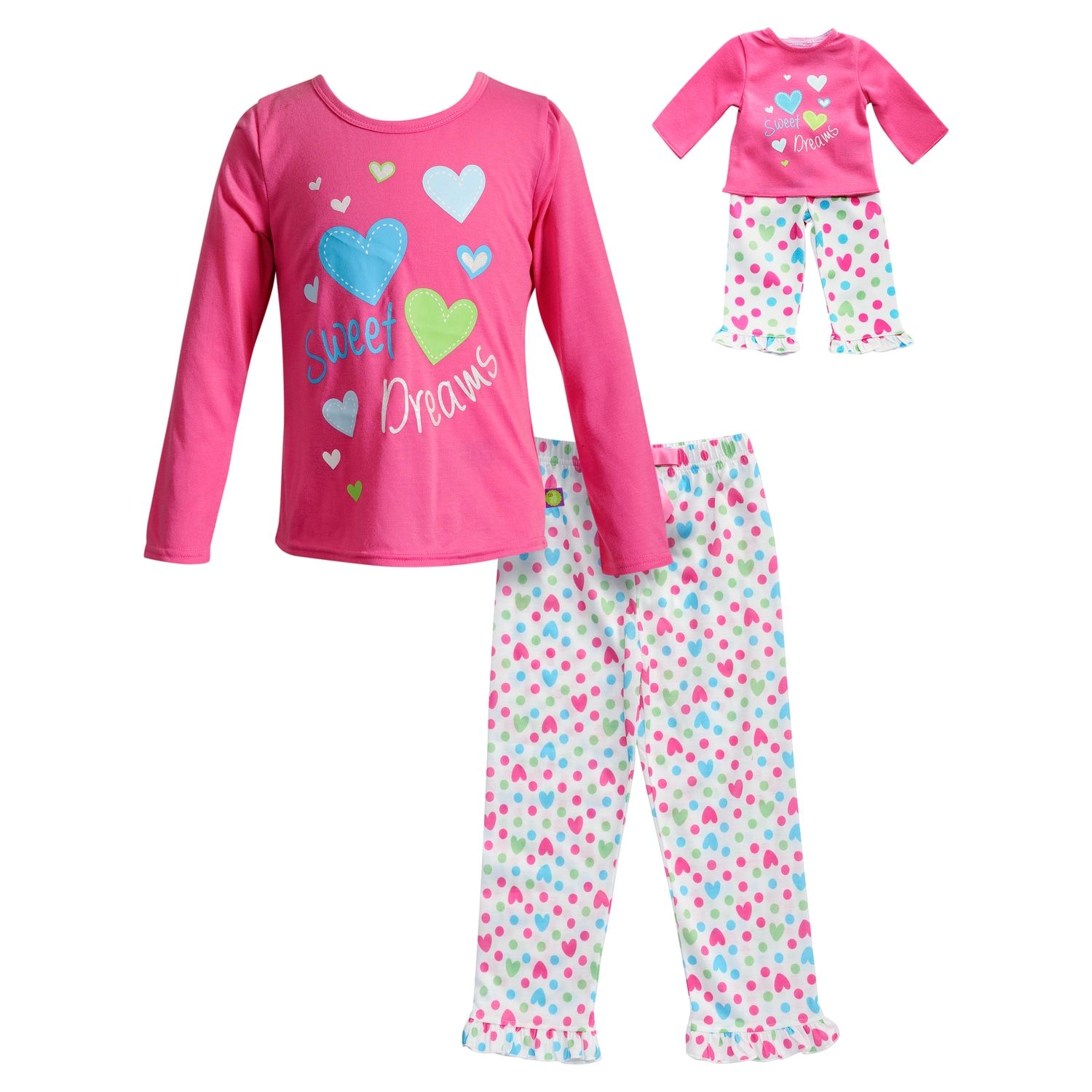 Girl 4-14 and Doll Matching Christmas Nightgown Clothes American Girl Dollie Me