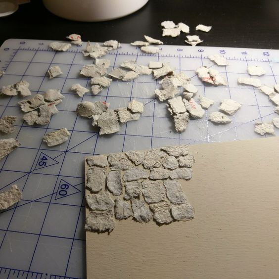 3 Ways to Create Egg Carton Masonry for your Dollhouse #dollhouseminiaturetutorials