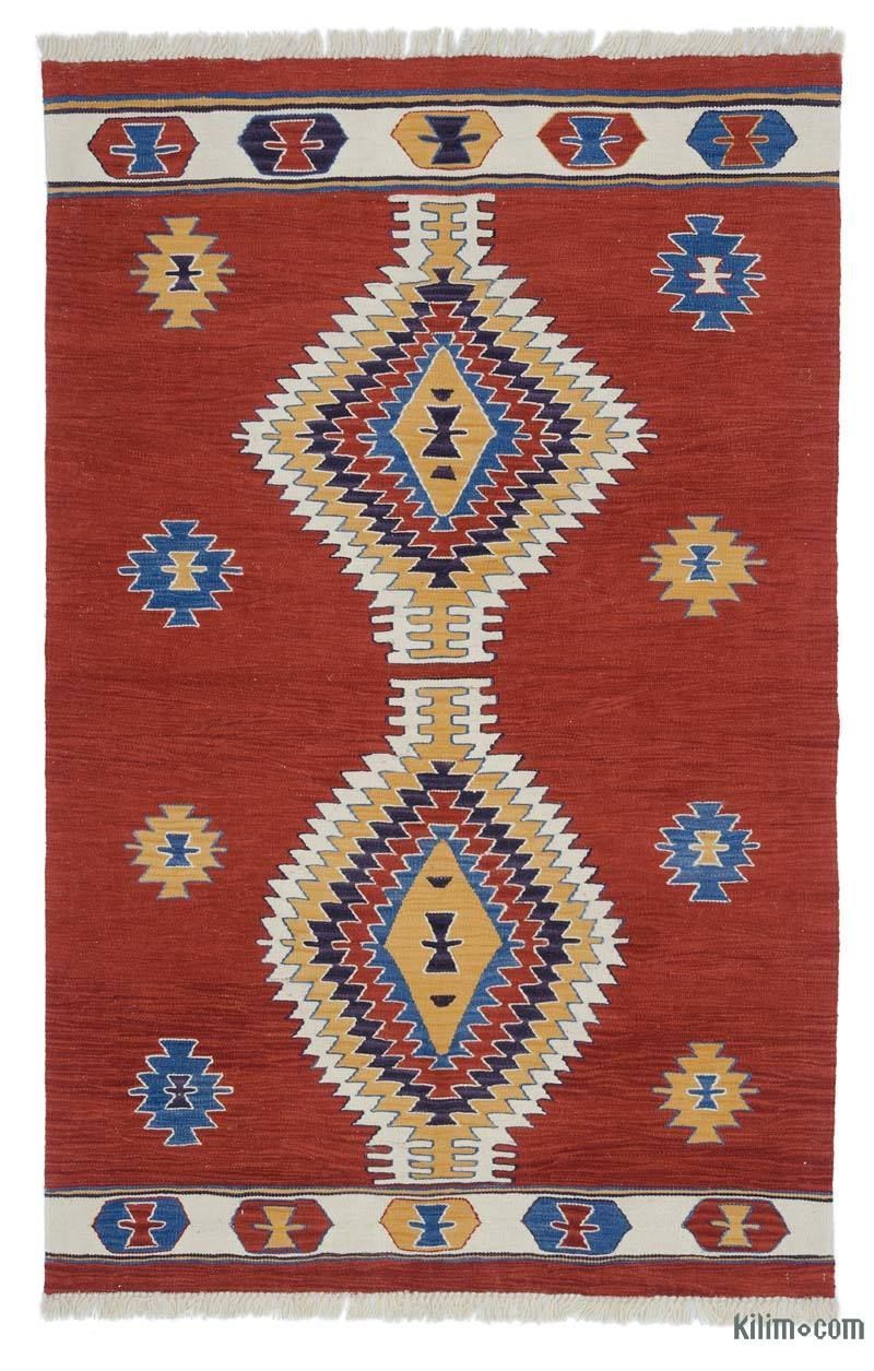 Red New Handwoven Turkish Kilim Rug 4 X 6 3 48 In X 75 In K0048523 Turkish Kilim Kilim Rugs Kilim