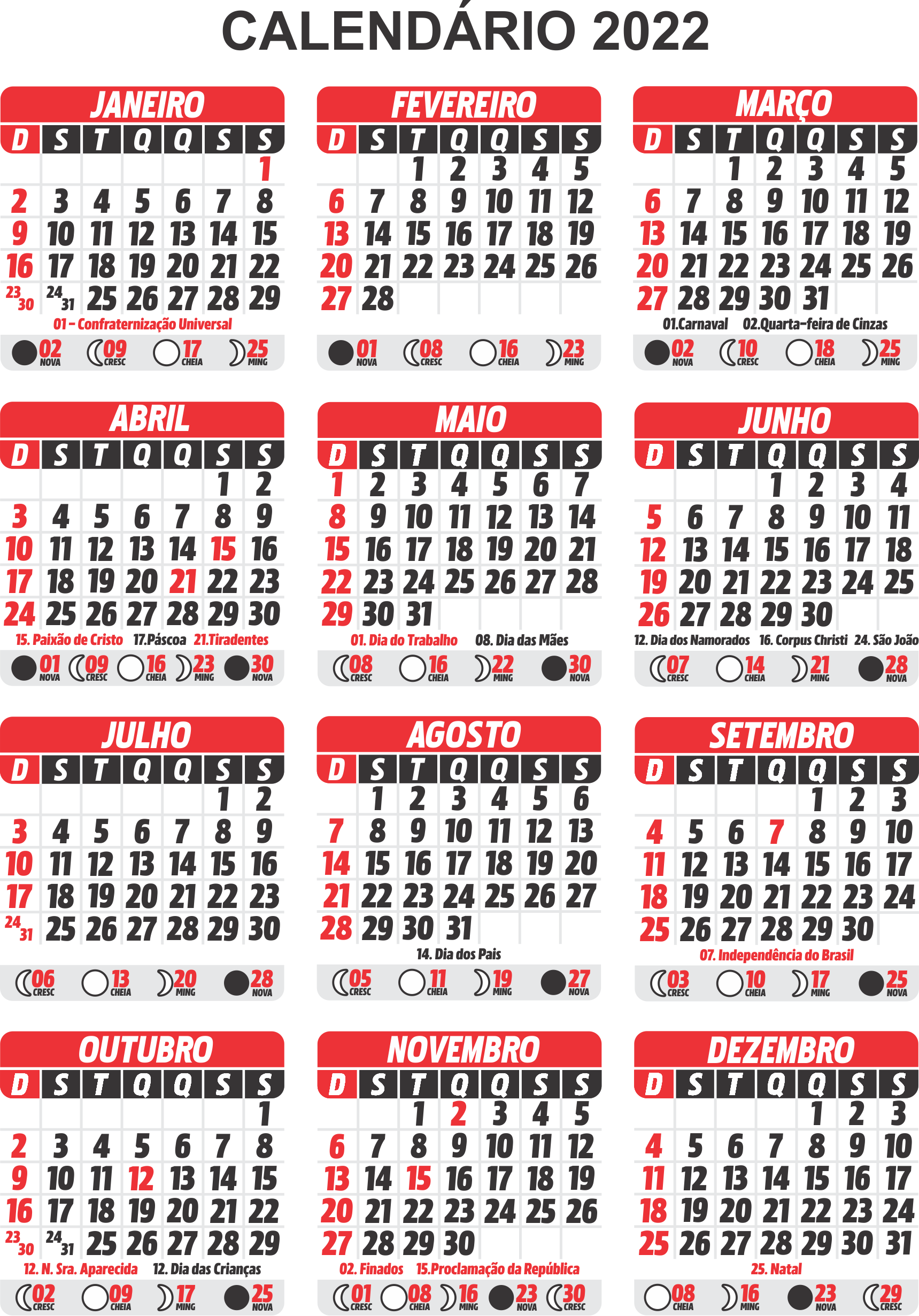 Base Calendário 2022 Png Em 2021 Calendário Com Feriados, Calendário