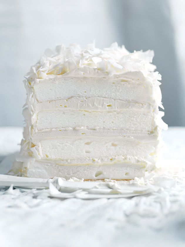 coconut layer meringue cake
