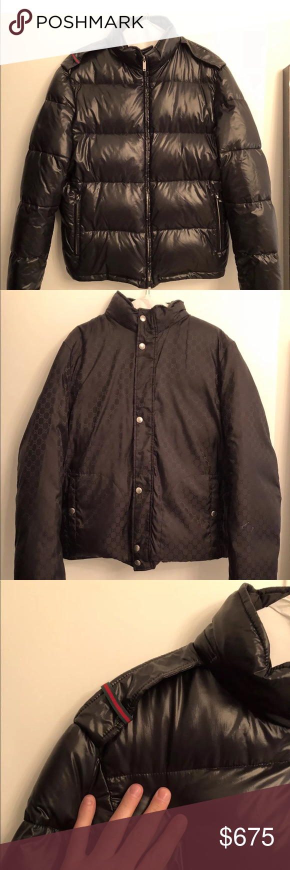 gucci monogram puffer jacket