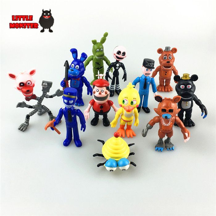 Five Night At Freddy/'s Foxy Bobbie Game Doll 6 PCS Action Figure Cake Topper Toy